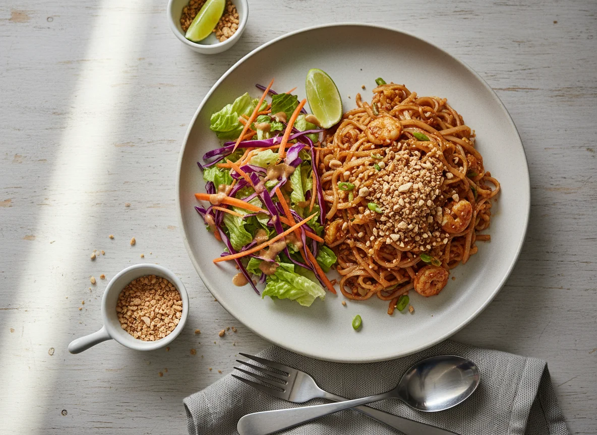 Pad Thai with Salad photo