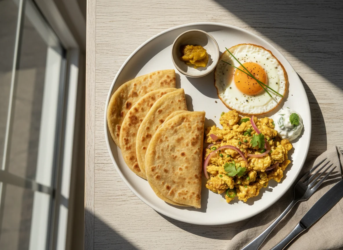 Pakistani Breakfast Platter photo