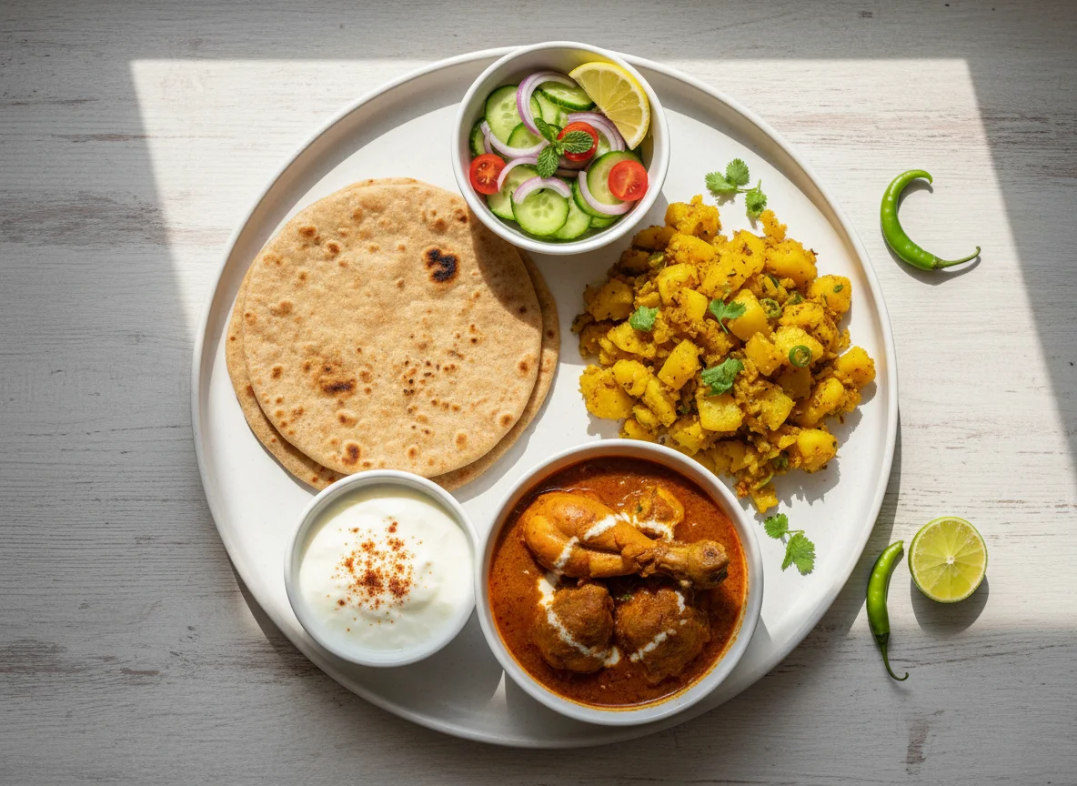 Pakistani Home-style Meal photo