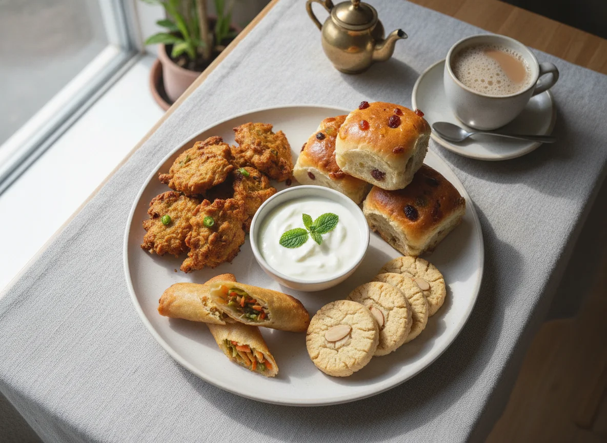 Pakistani Tea Time Platter photo