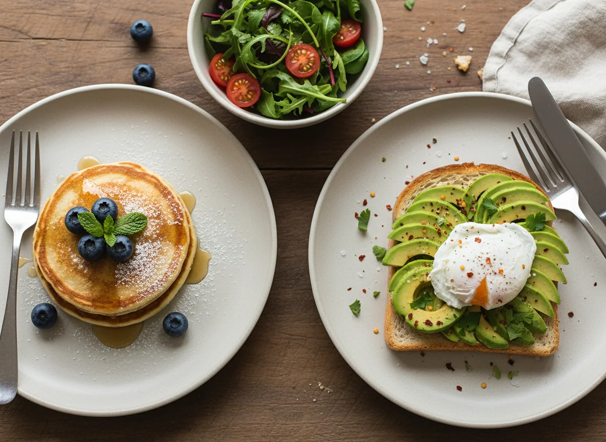 Pancakes and Avocado Toast photo