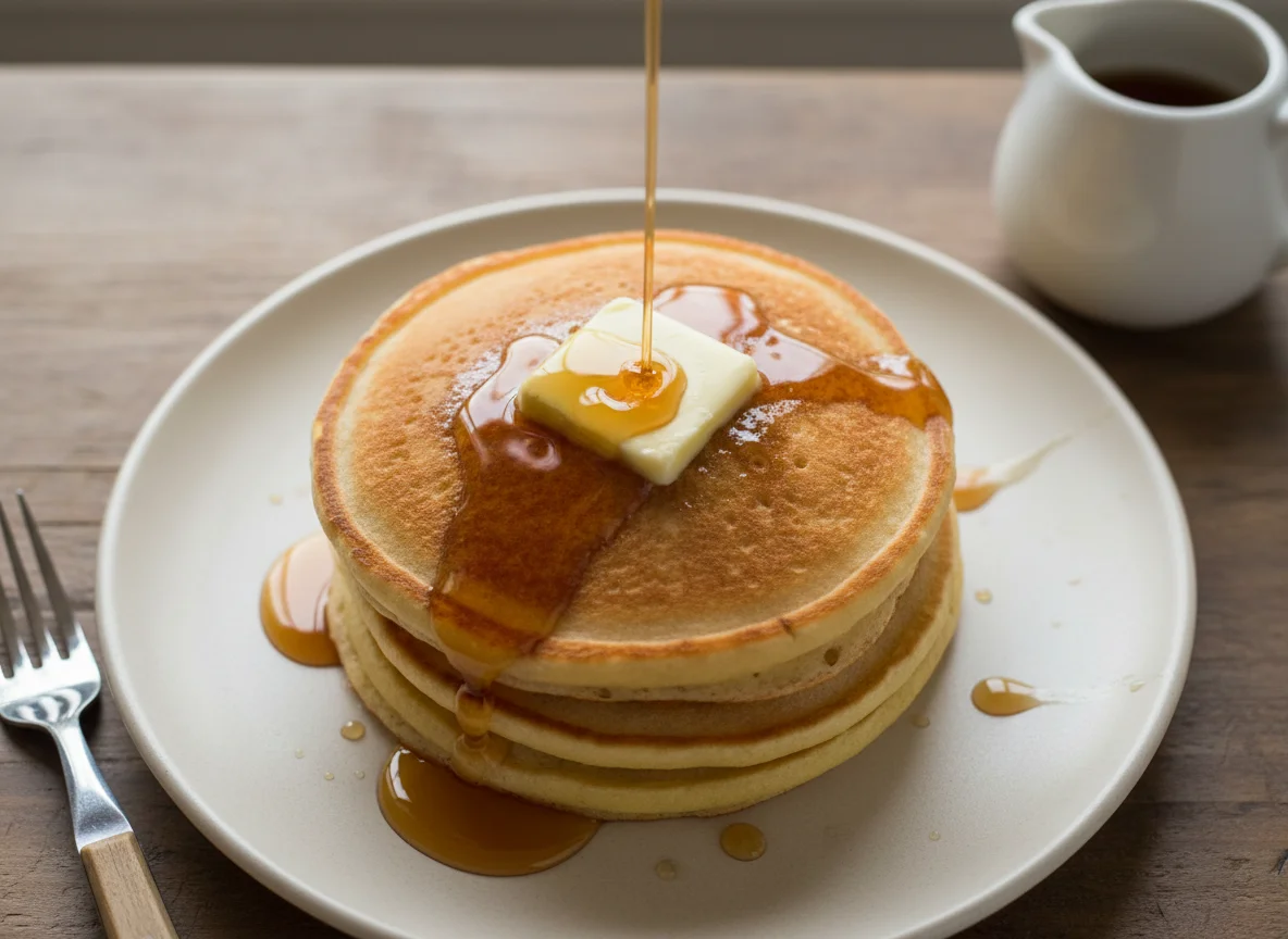 Pancakes with Butter and Syrup photo