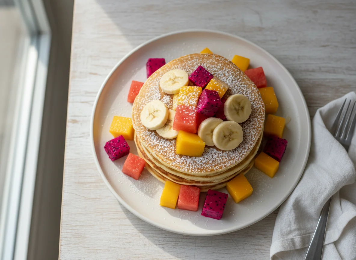 Pancakes with Mixed Fruit photo