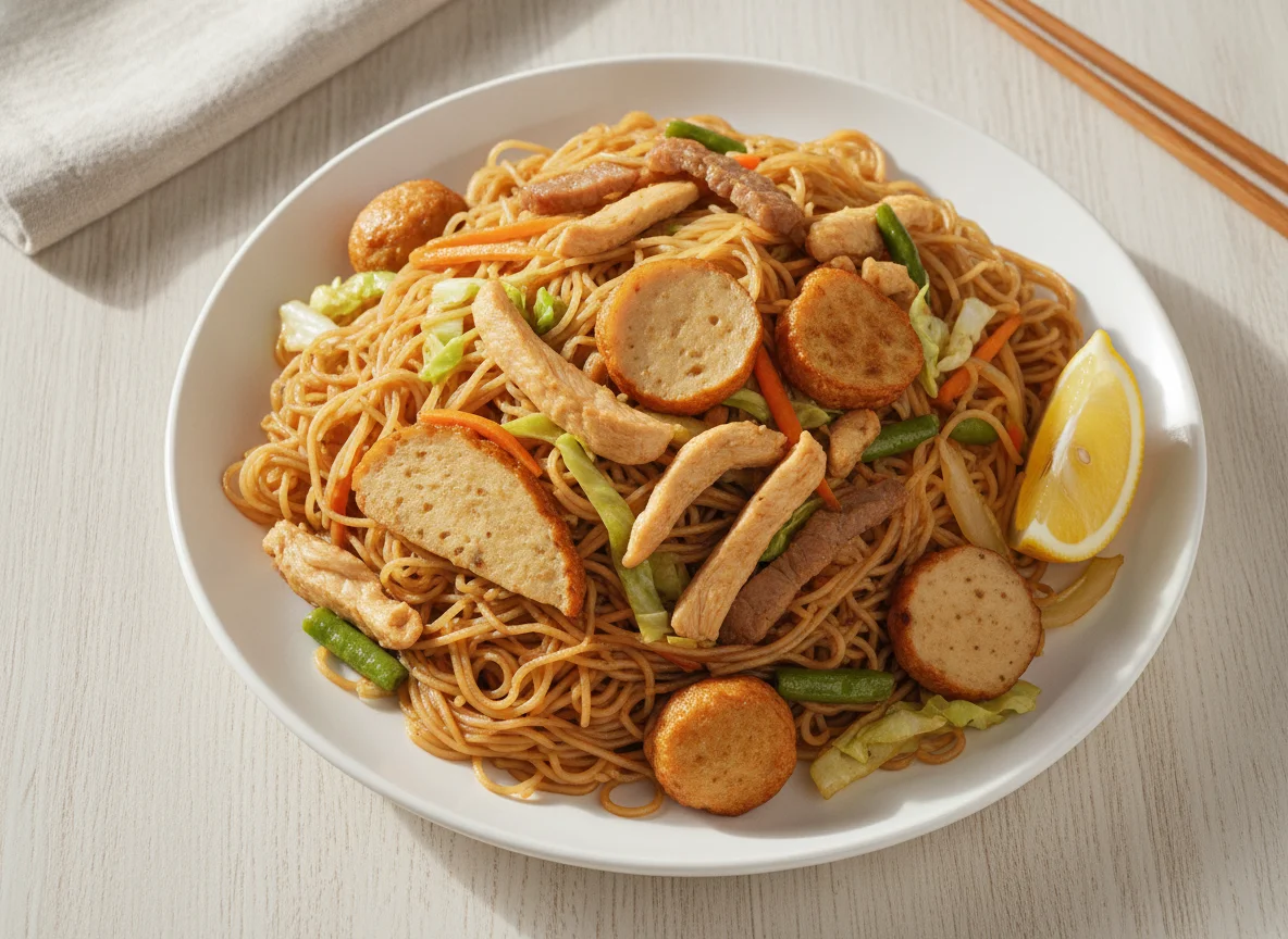 Pancit Bihon with Mixed Toppings photo