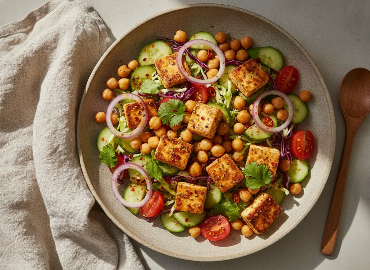 Paneer and Chickpea Salad photo