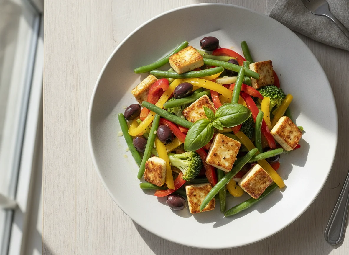 Paneer and Mixed Vegetable Salad photo