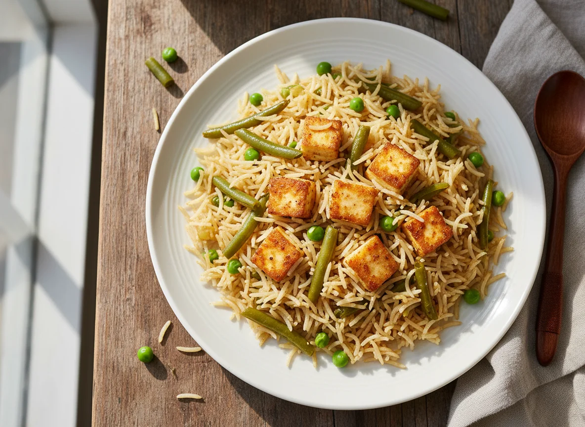 Paneer and Vegetable Rice photo