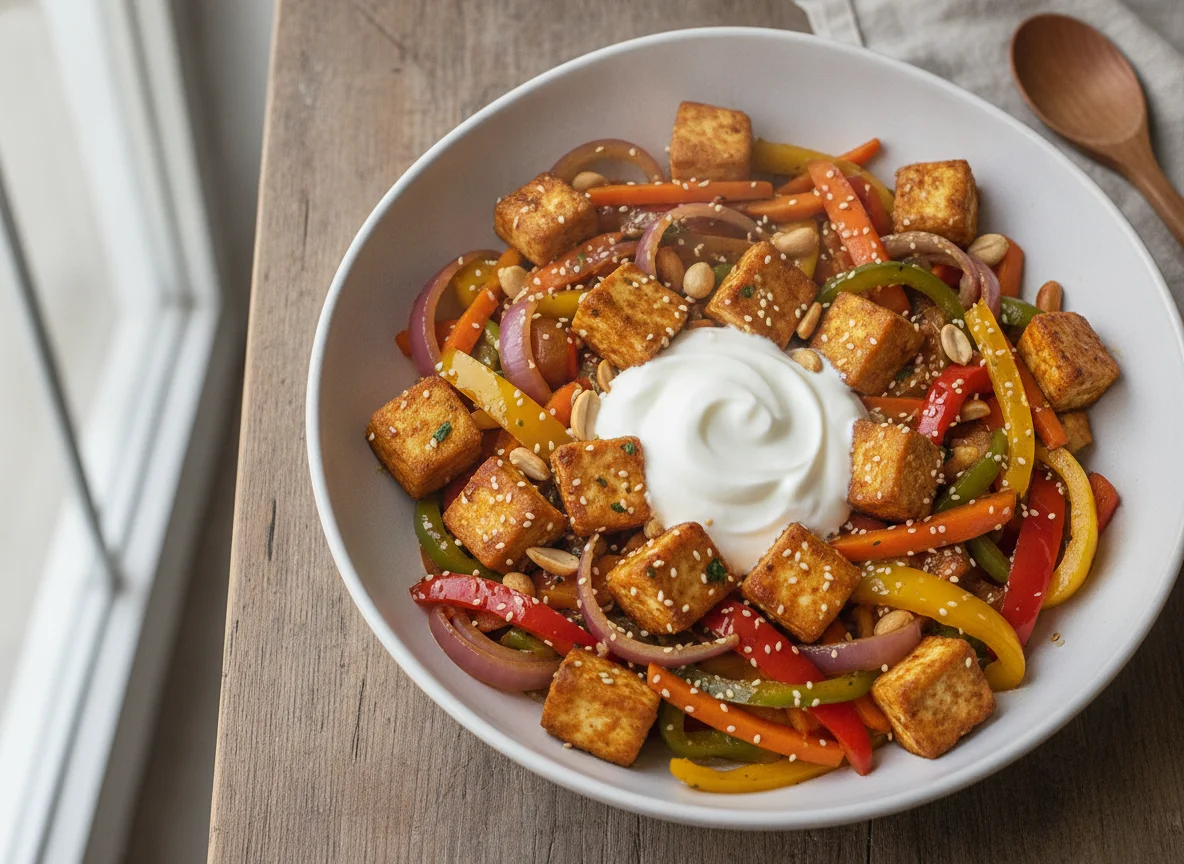 Paneer and Vegetable Stir-fry with Yogurt photo