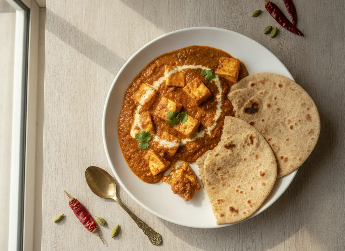 Paneer Butter Masala with Roti photo