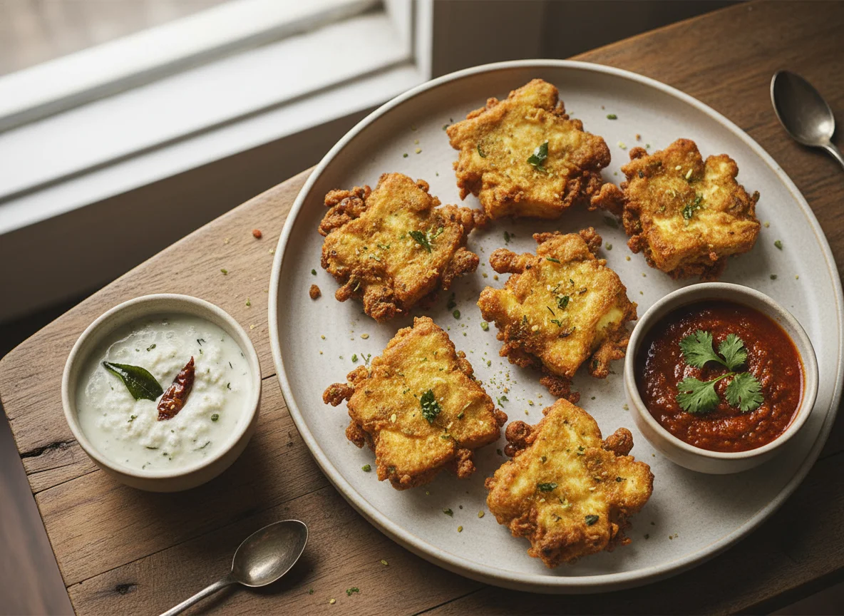 Paneer Pakora with Chutney photo