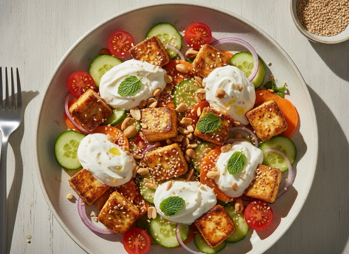 Paneer Salad with Yogurt photo