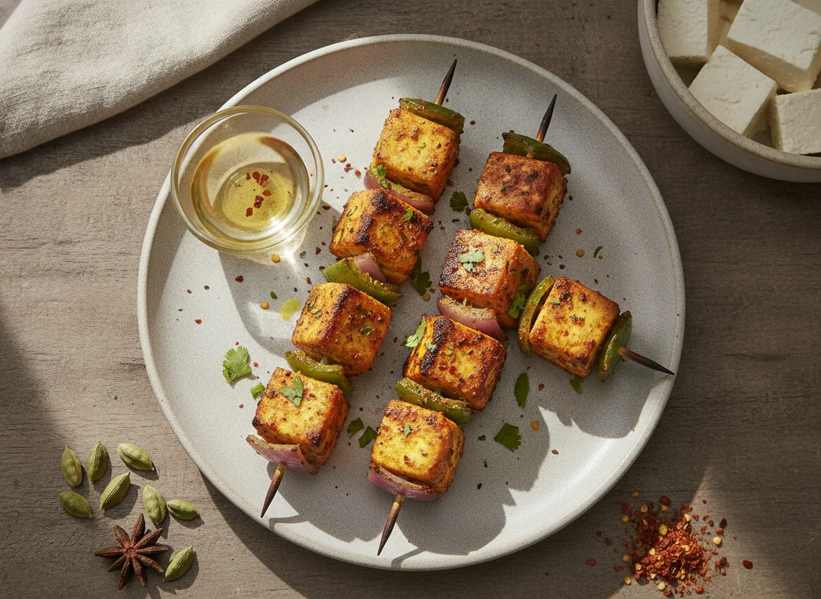 Paneer Tikka with Capsicum and Onion photo