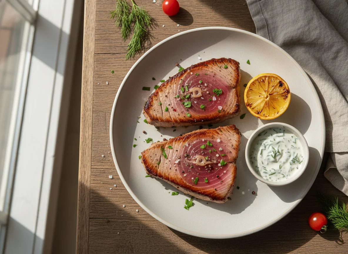 Pan-fried Tuna Steaks photo