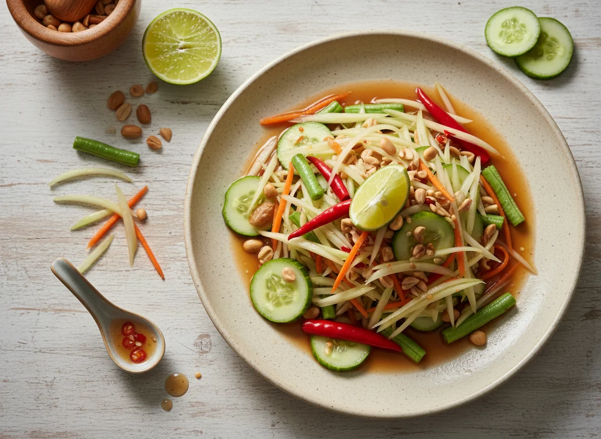 Papaya Salad with Cucumber photo