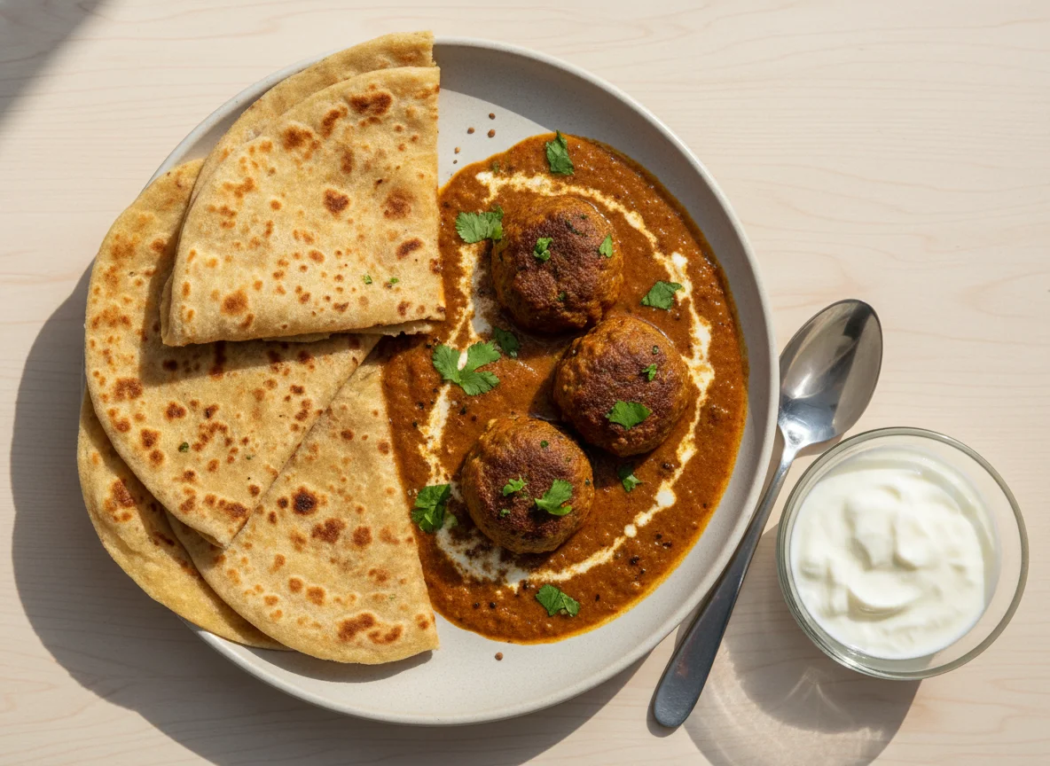 Paratha with Kofta Curry photo