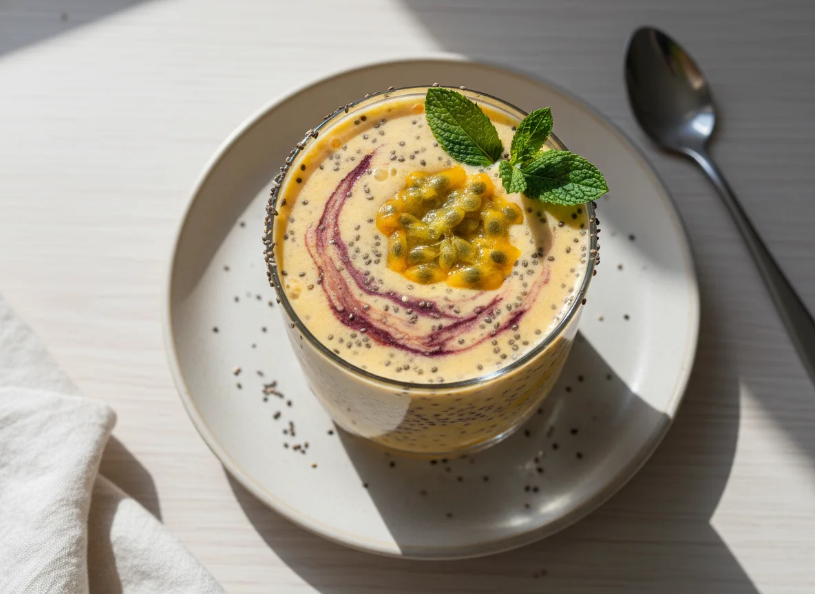 Passion Fruit and Chia Seed Smoothie photo