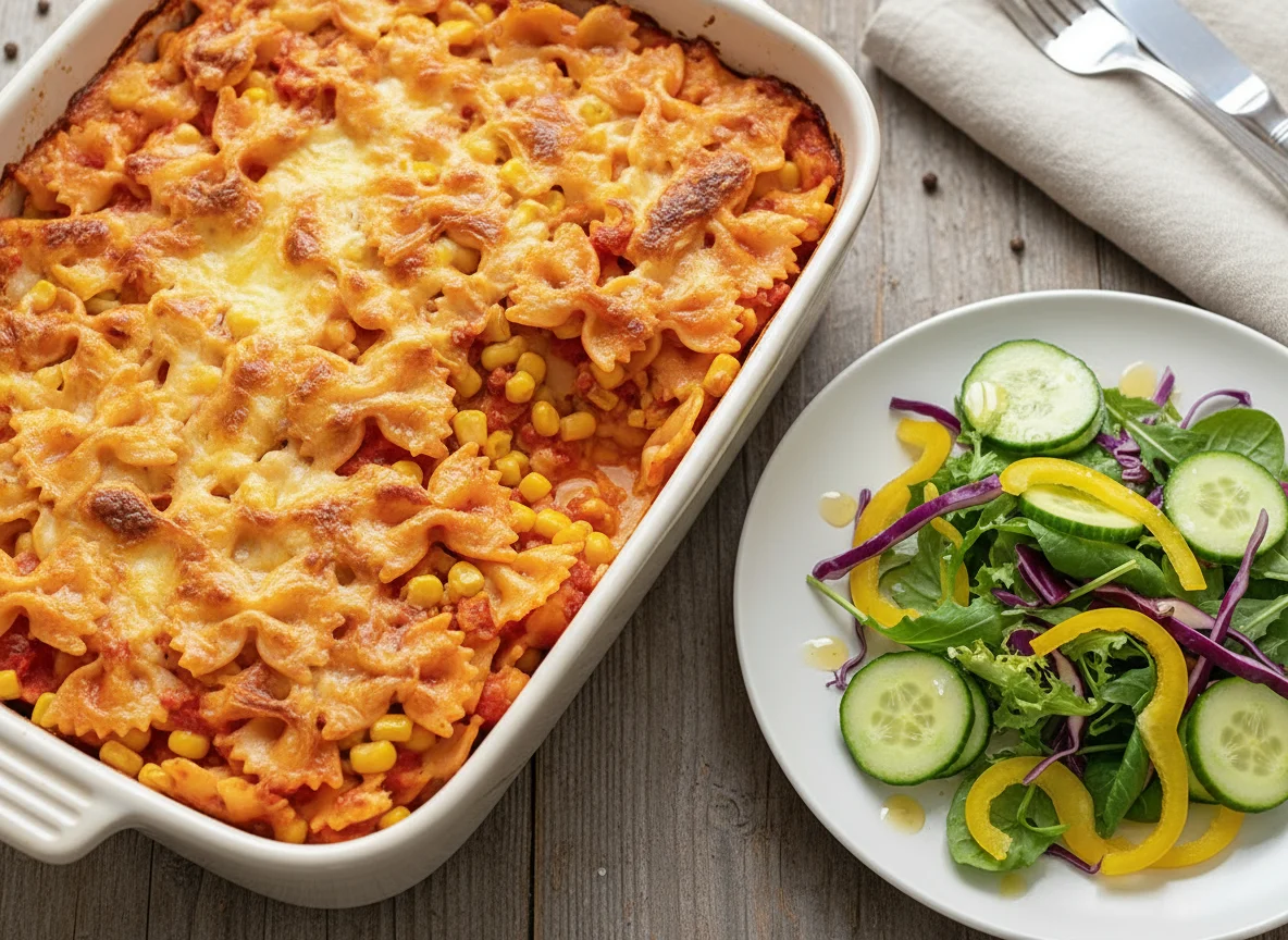 Pasta Bake with Side Salad photo