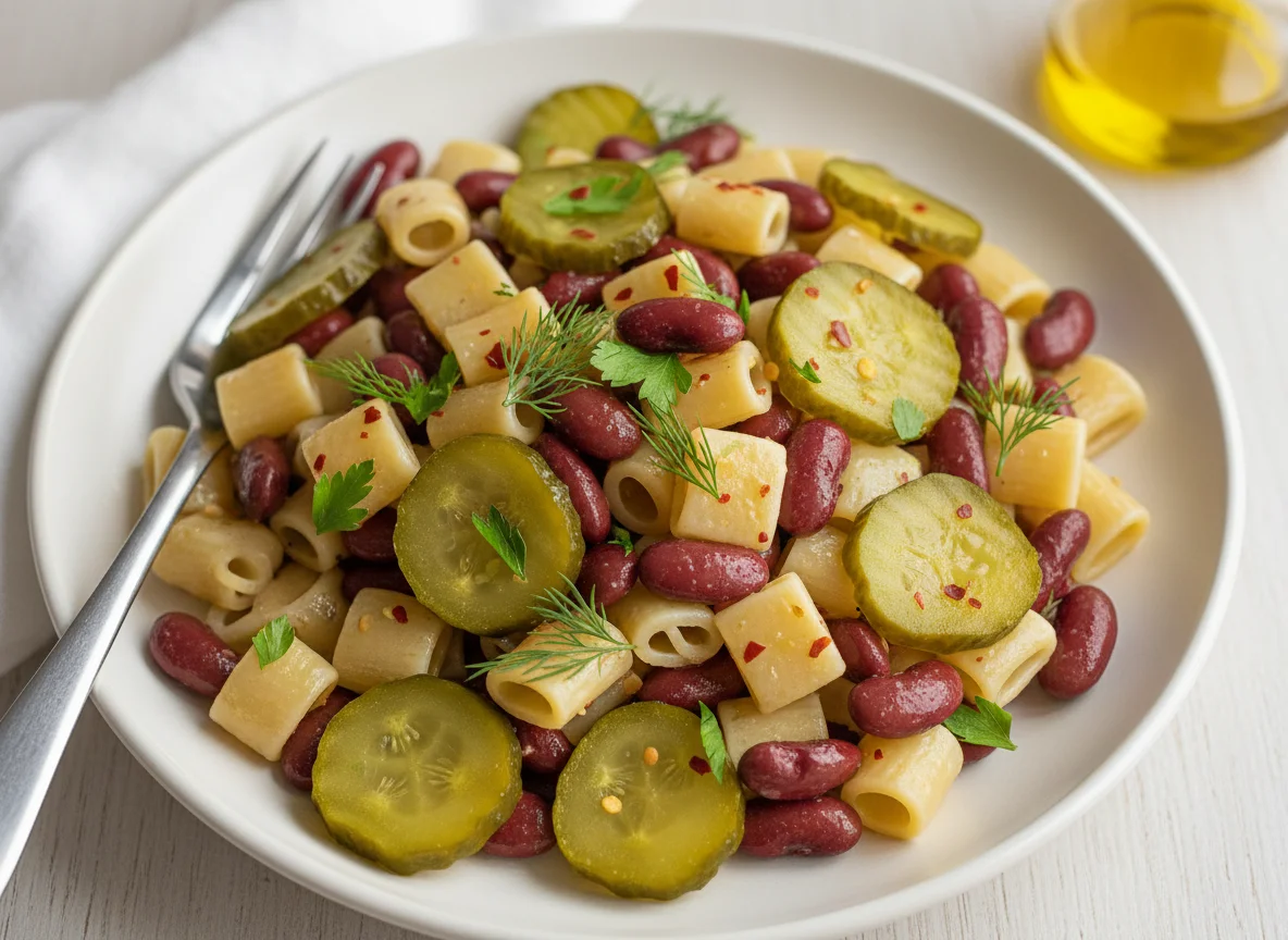 Pasta Salad with Beans and Pickles photo