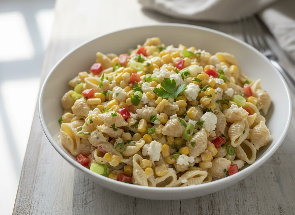 Pasta Salad with Corn and Feta photo
