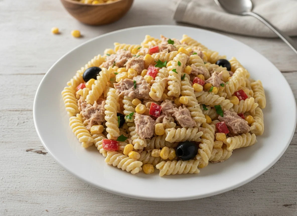 Pasta Salad with Tuna and Corn photo