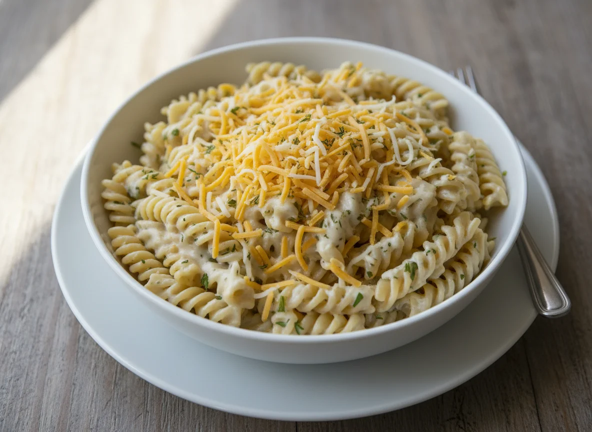 Pasta with Cheese and Cream Sauce photo
