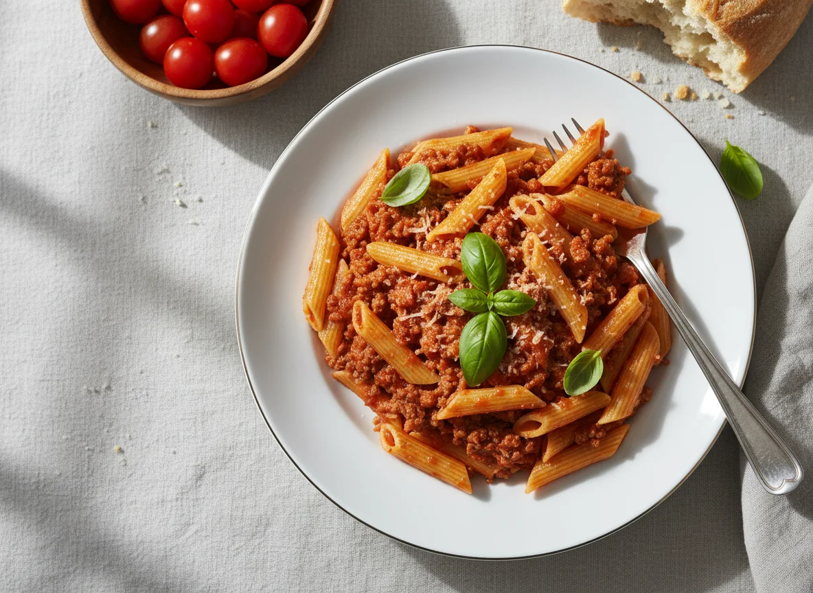 Pasta with Minced Beef Sauce photo