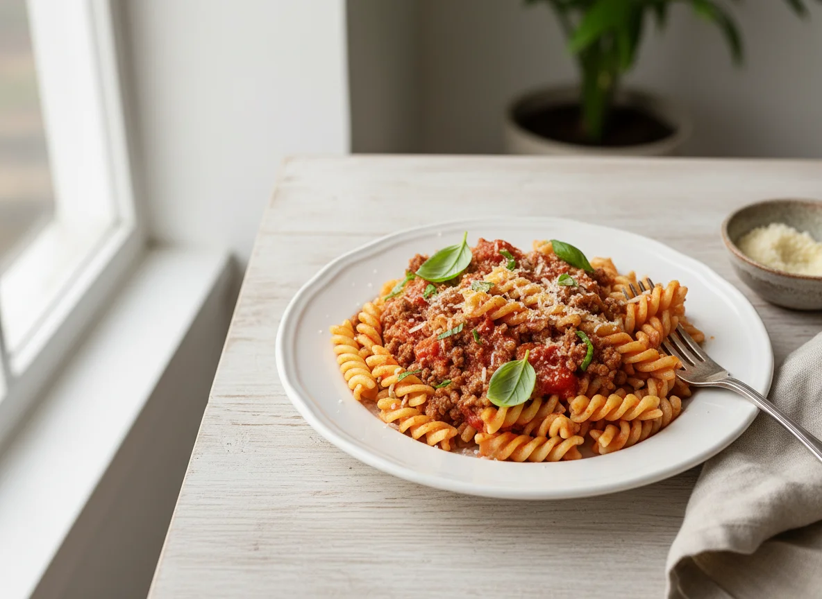 Pasta with Minced Meat photo