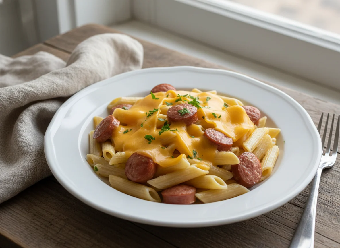Pasta with Sausage and Cheese photo