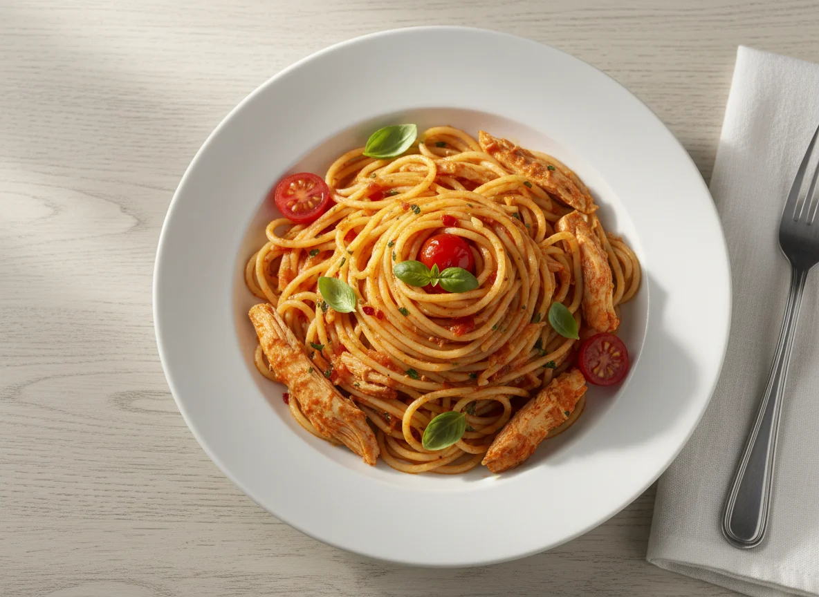 Pasta with Shredded Chicken photo