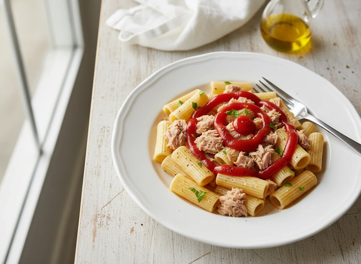 Pasta with Tuna and Ketchup photo