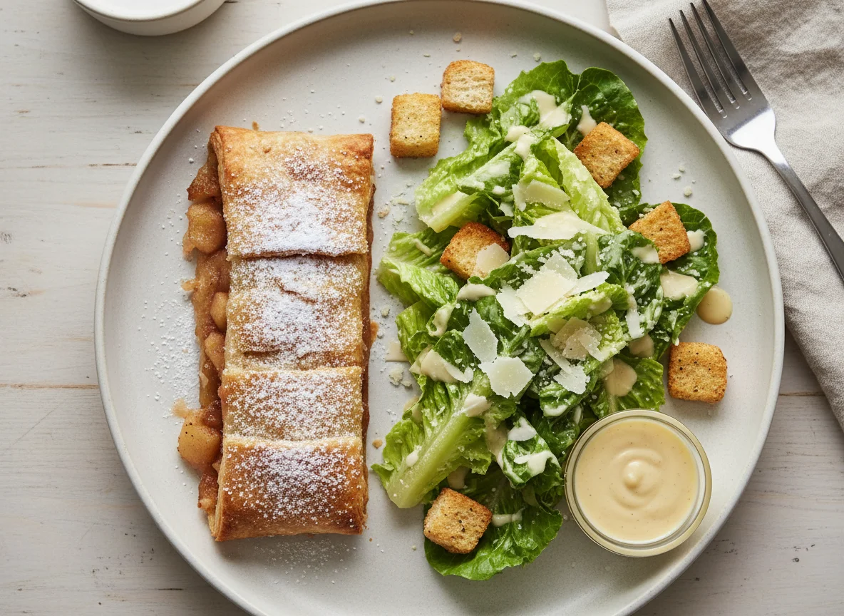 Pastry with Caesar Salad photo