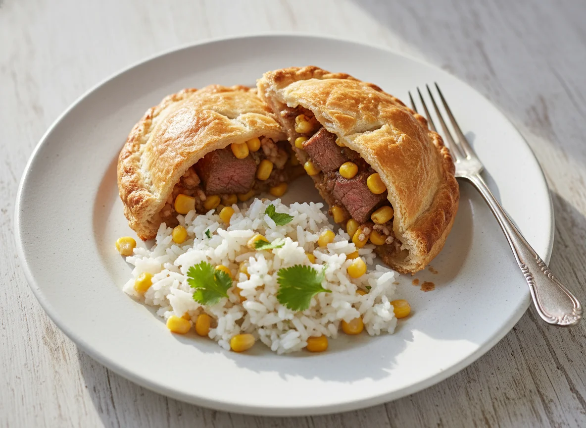 Pasty with Rice and Corn photo