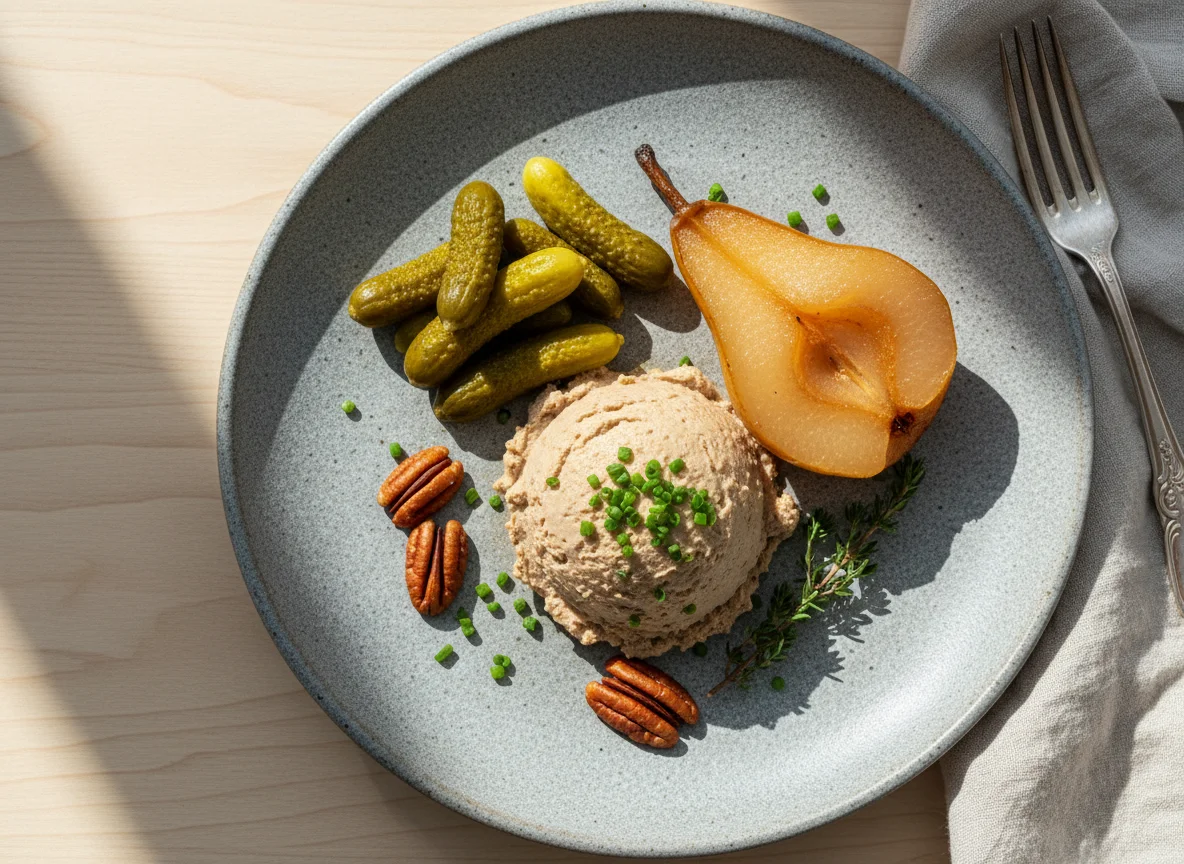 Pâté with Cornichons and Fruit photo