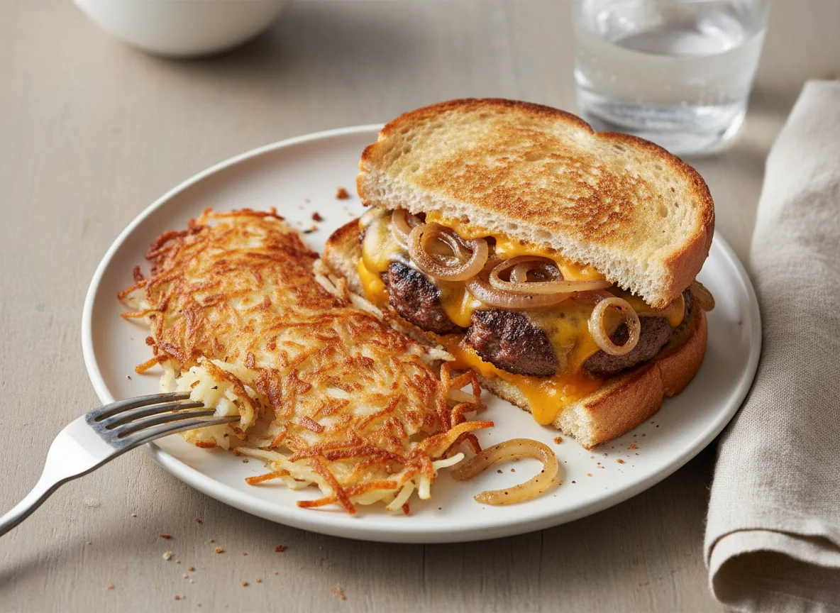 Patty Melt with Hash Browns photo