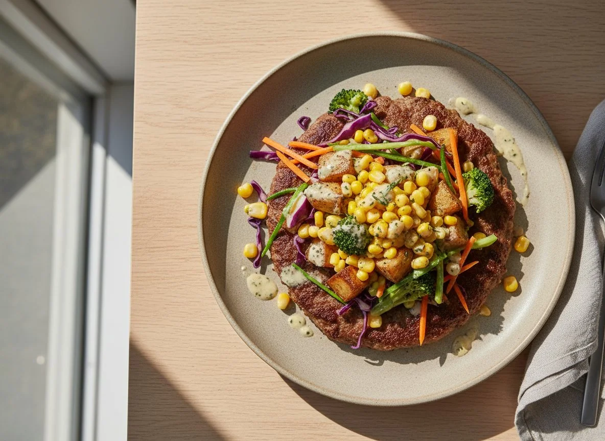 Patty with Mixed Vegetables photo