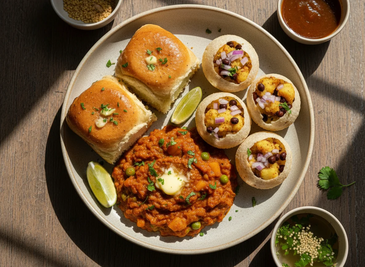 Pav Bhaji with Pani Puri photo