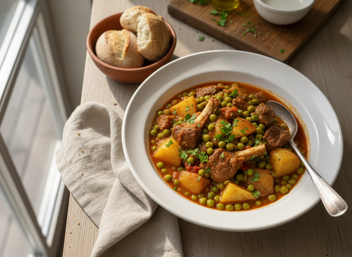 Pea and Potato Stew with Meat photo