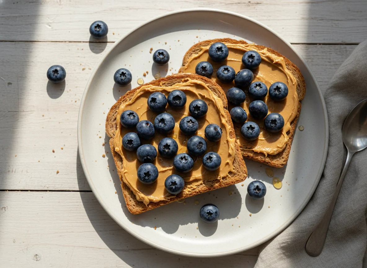 Peanut Butter and Blueberry Toast photo
