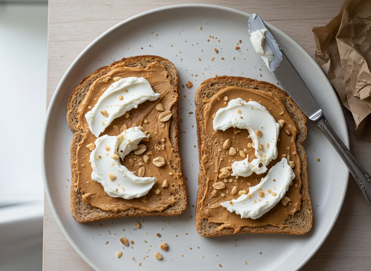 Peanut Butter and Cream Cheese Toast photo