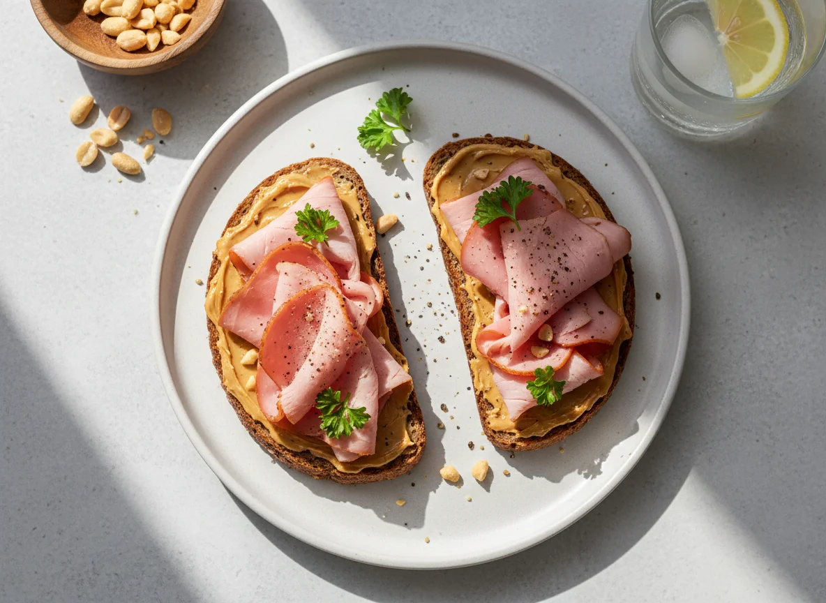 Peanut Butter and Smoked Turkey Sandwiches photo