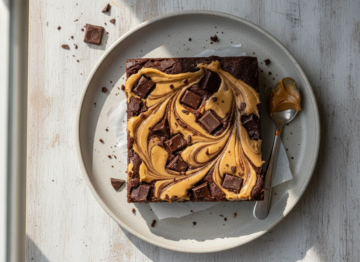 Peanut Butter Brownie with Chocolate Chunks photo