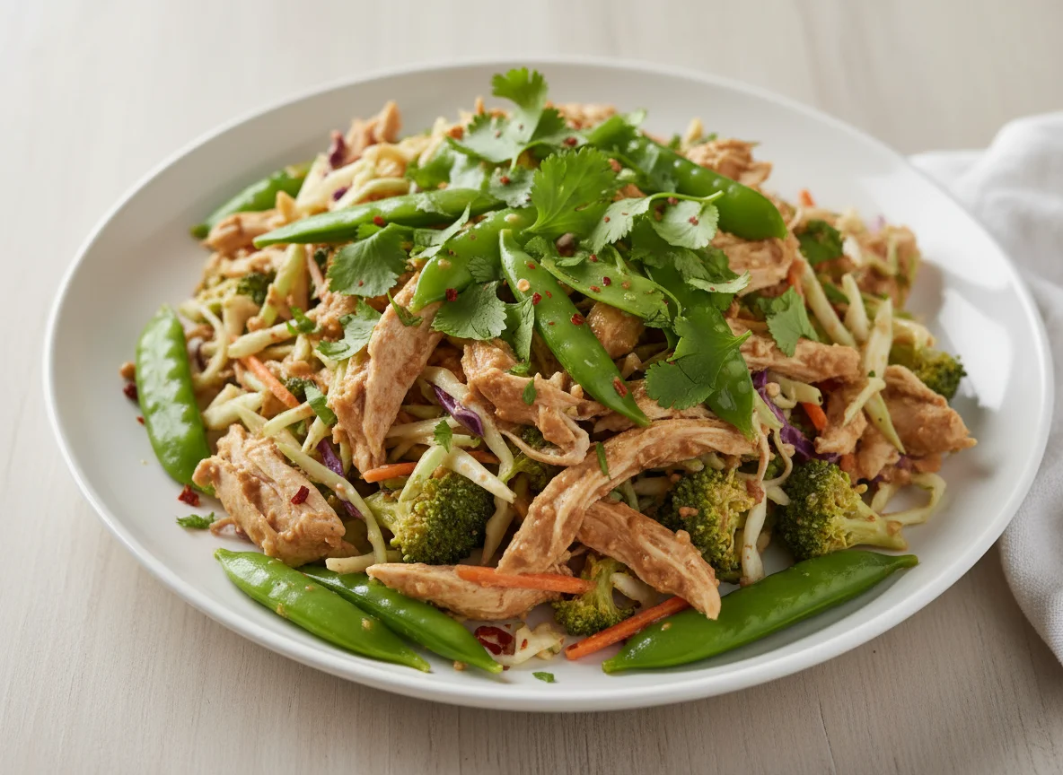 Peanut Chicken and Broccoli Slaw photo