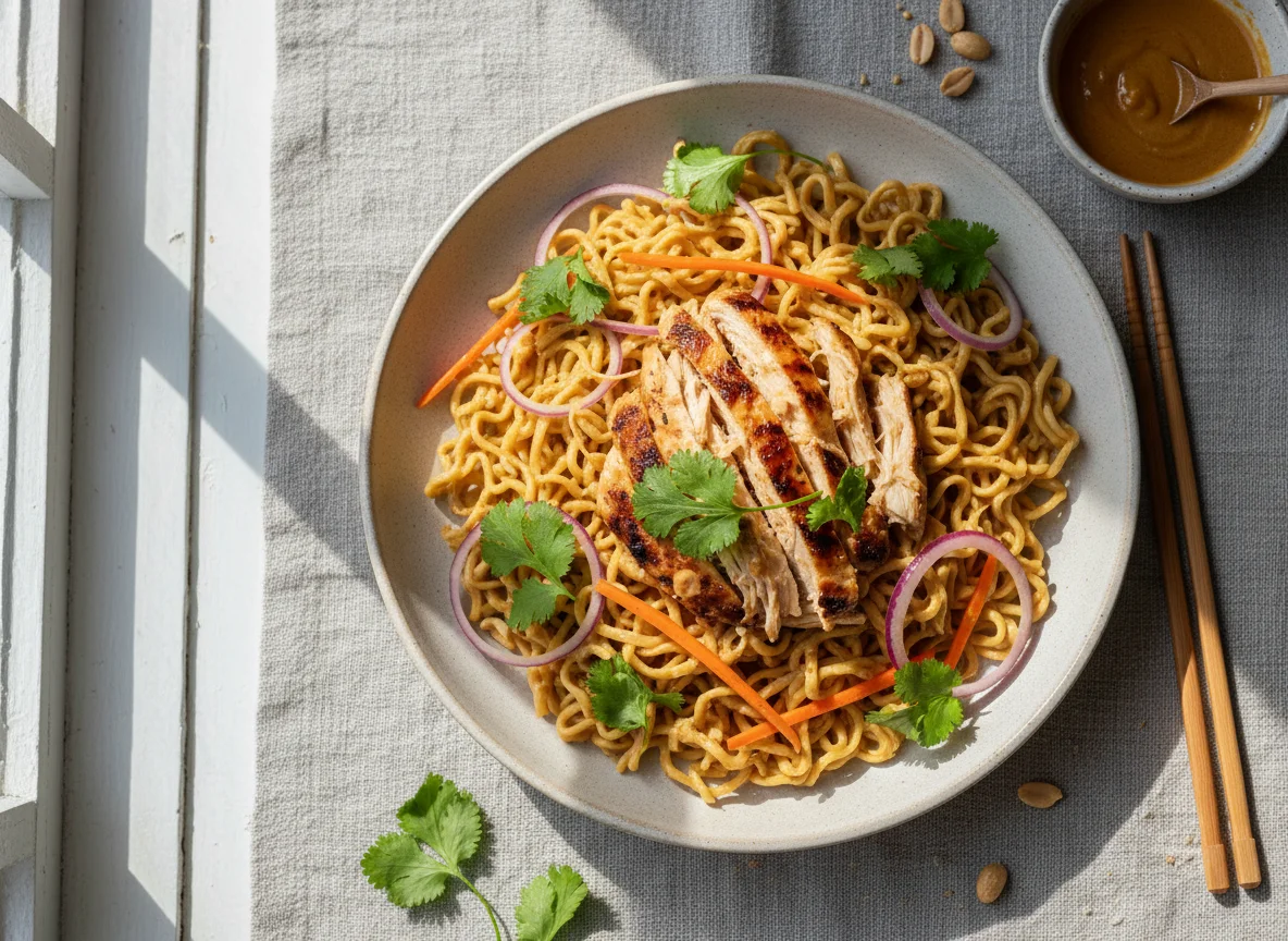 Peanut Noodle Salad with Chicken photo