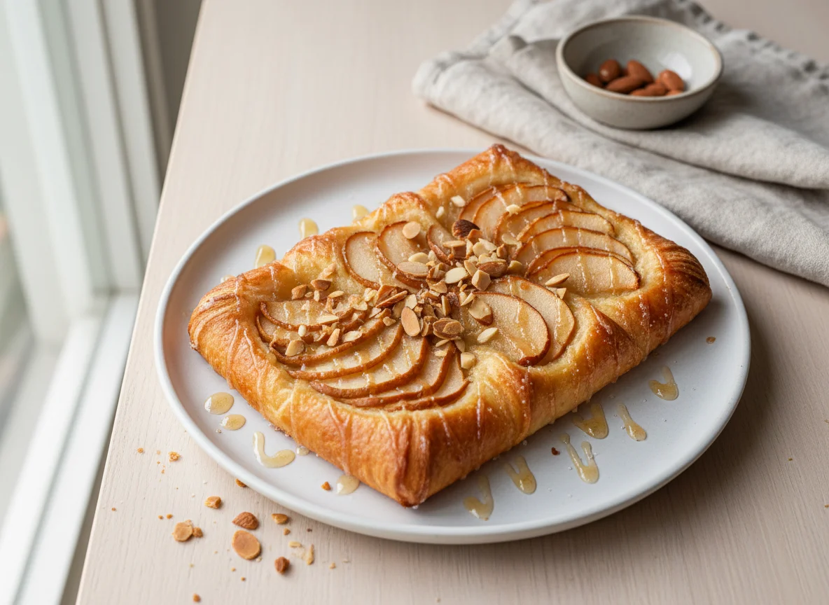 Pear and Almond Danish Pastry photo