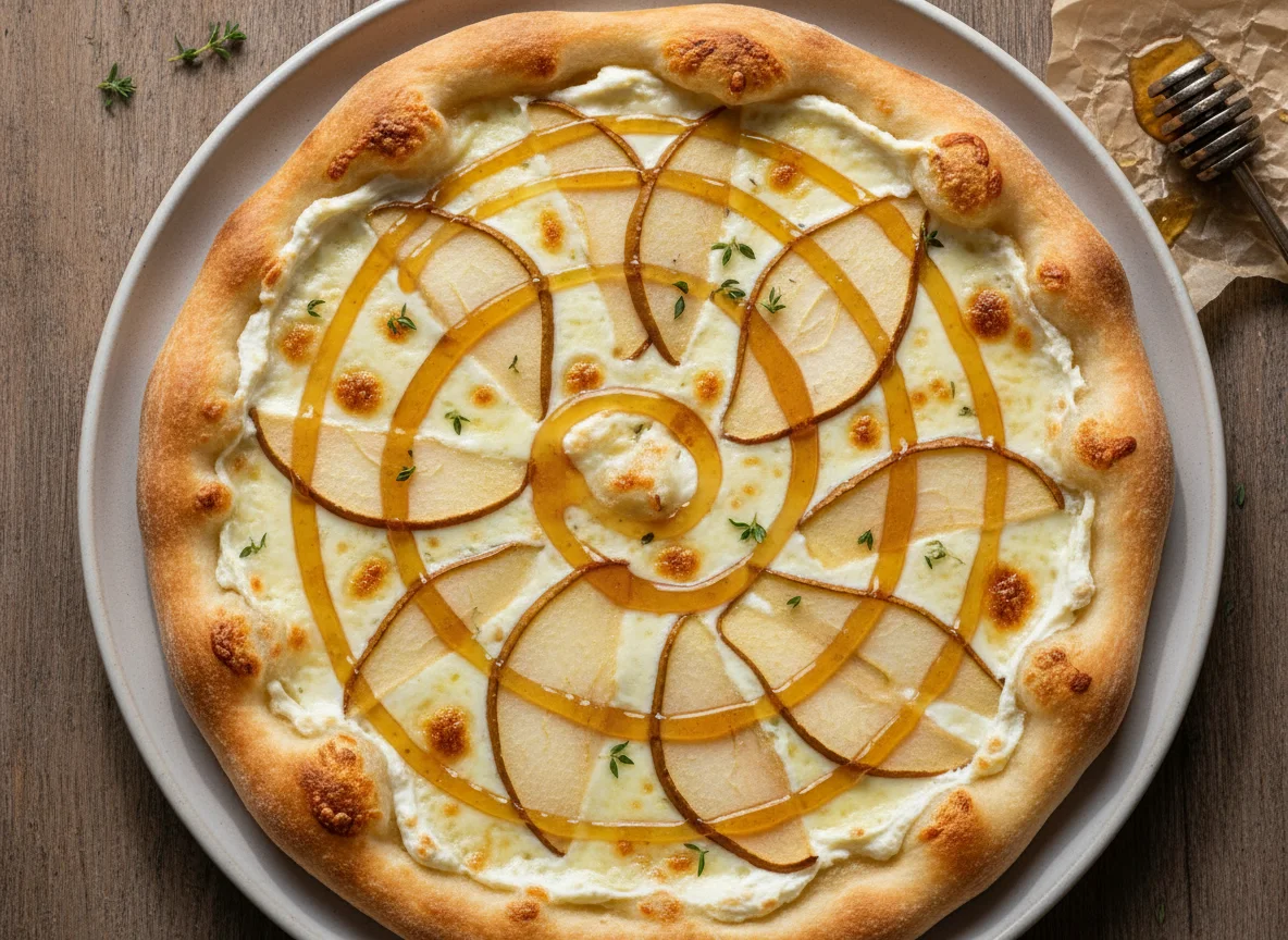 Pear and Cheese Pizza photo