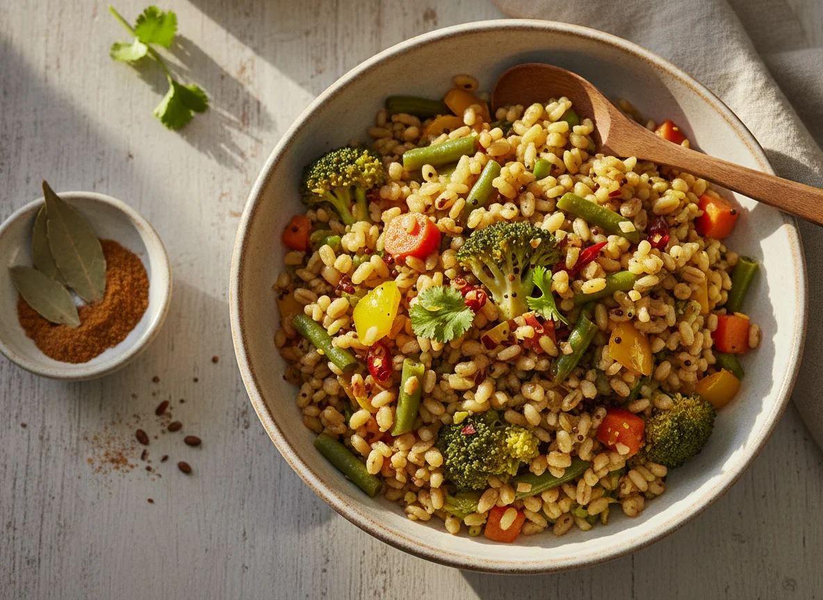 Pearl Barley Vegetable Khichdi photo