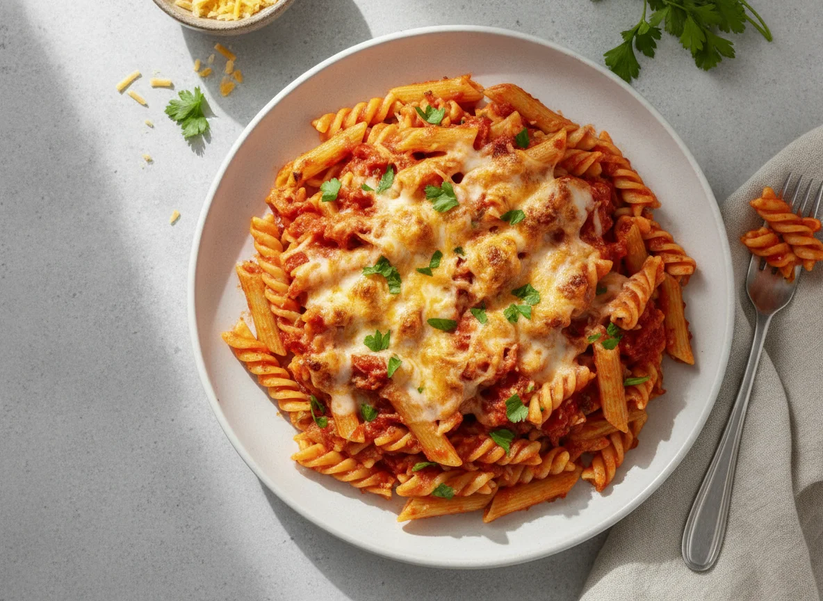 Penne Arrabbiata with Cheese photo