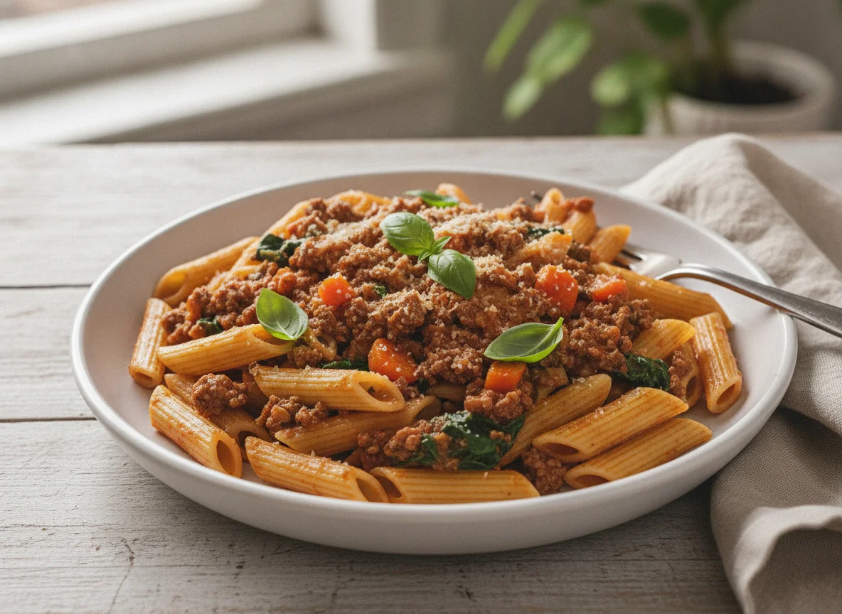 Penne Pasta with Bolognese Sauce photo