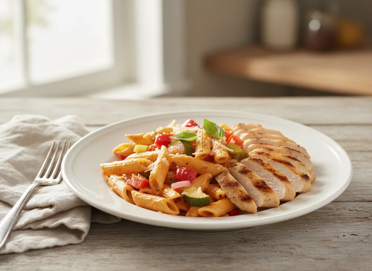 Penne Pasta with Grilled Chicken photo