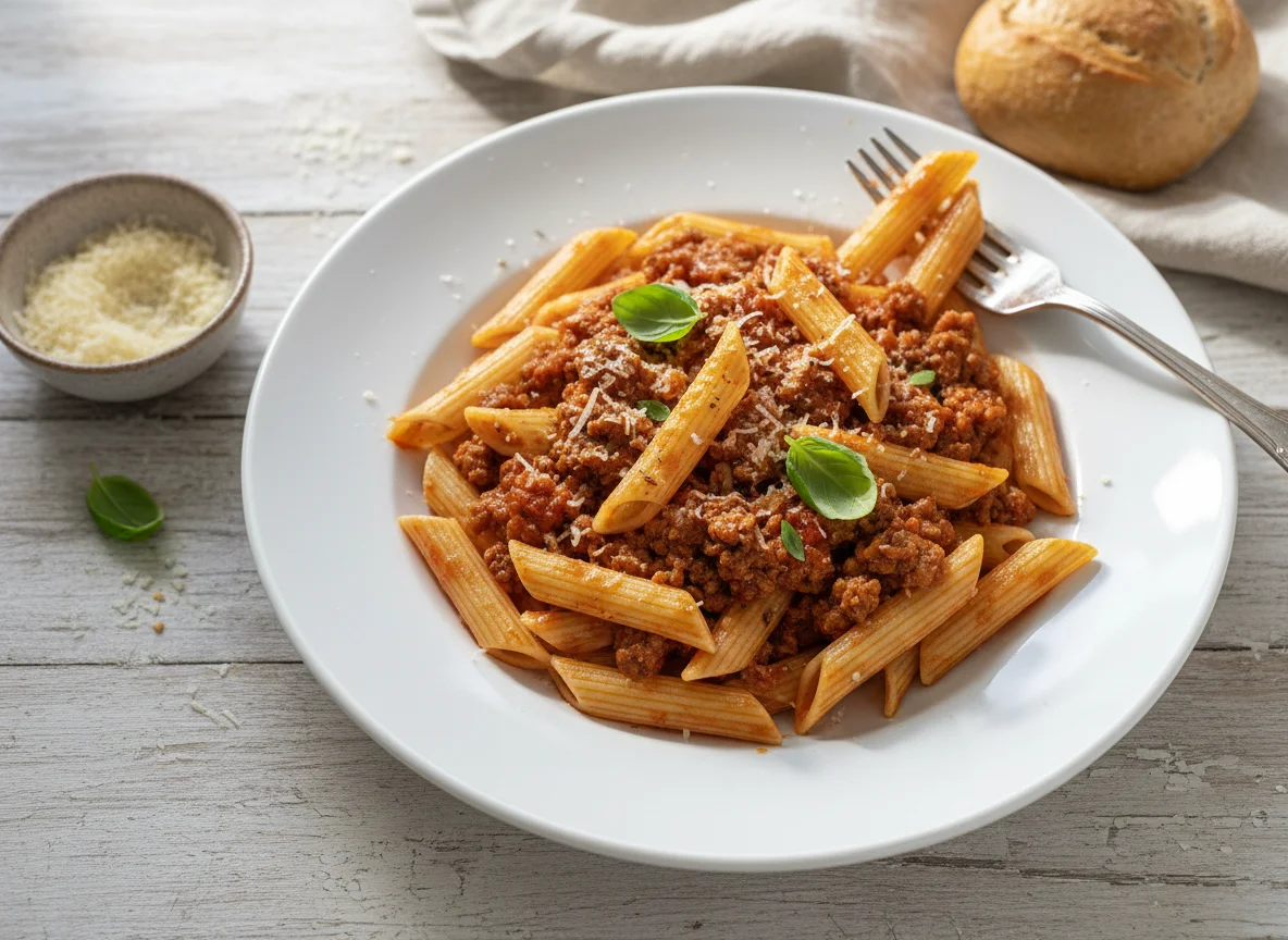 Penne Pasta with Minced Meat photo